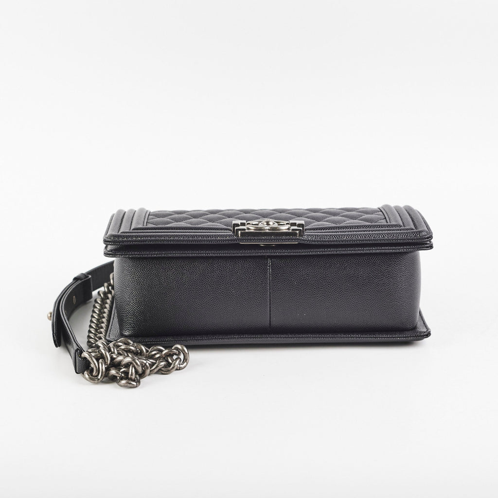 Chanel Caviar Old Medium Boy Black