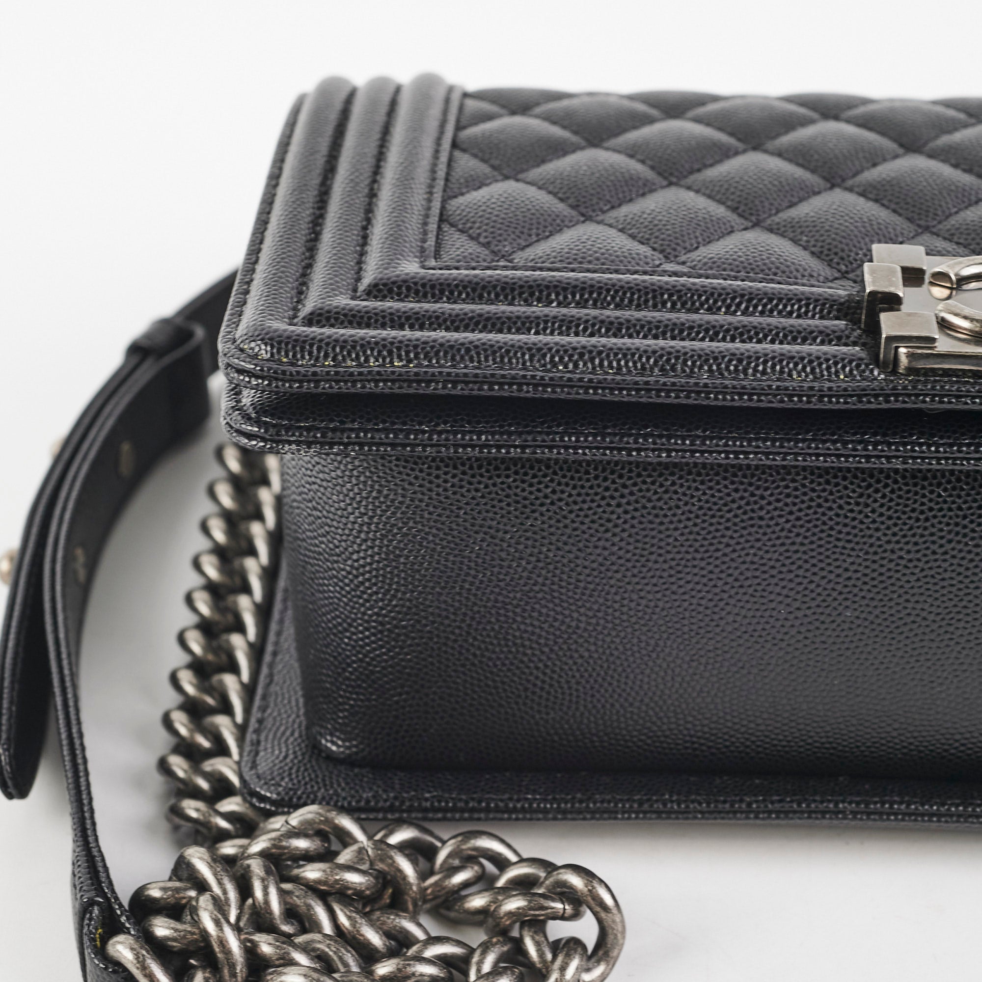 Chanel Caviar Old Medium Boy Black