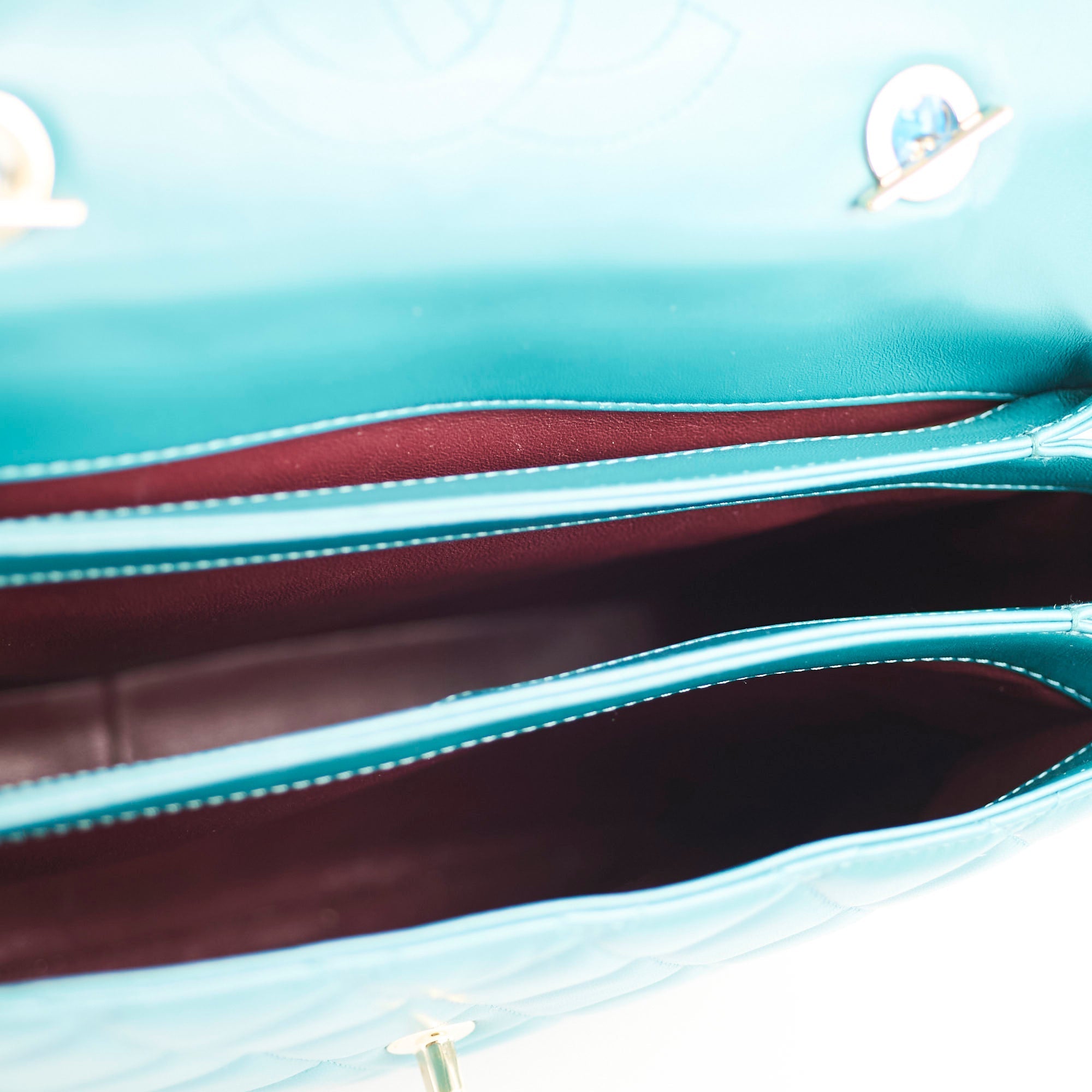 Chanel Large Trendy CC Lambskin Turquoise - Series 20