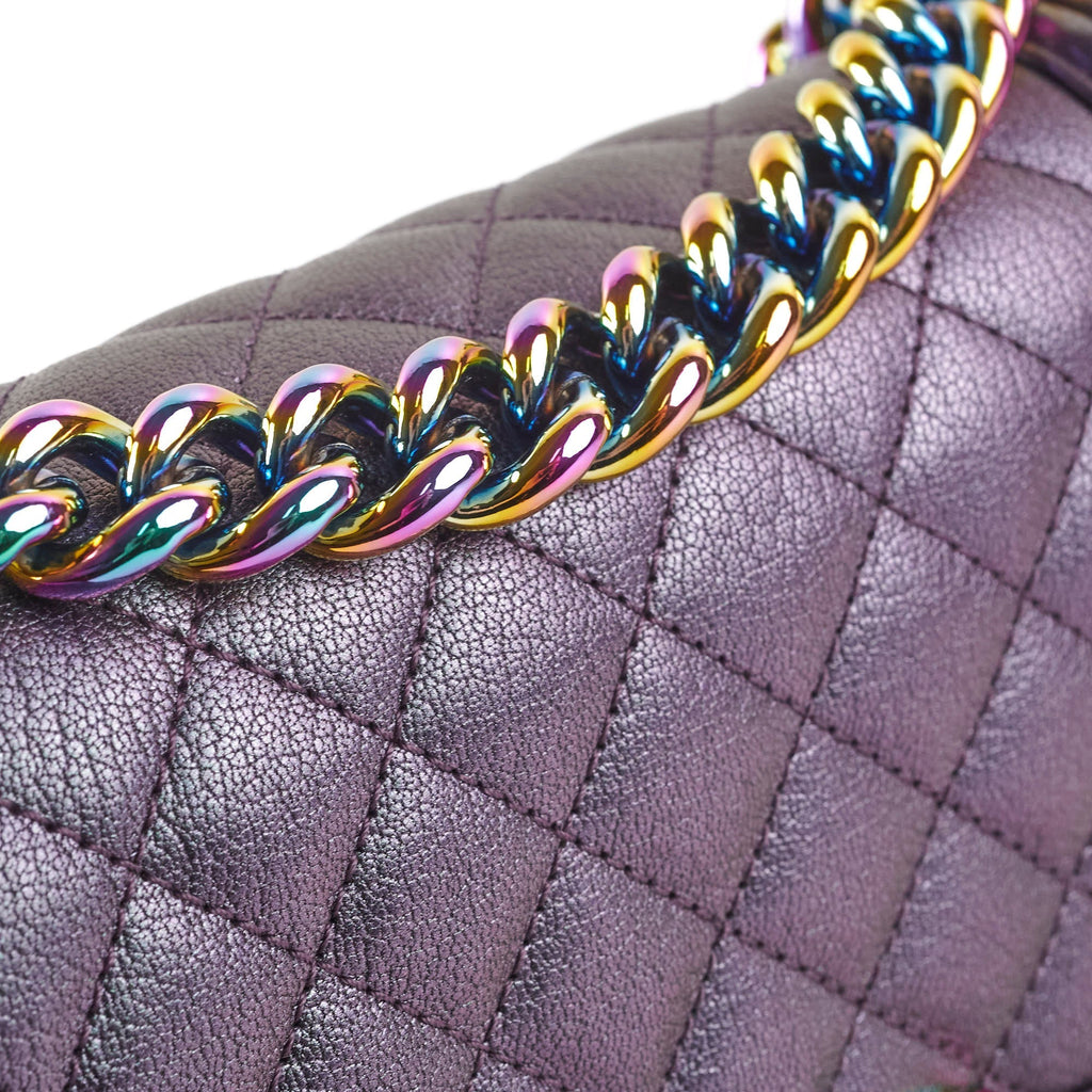 Chanel Small Boy Mermaid Purple Iridescent - Series 21