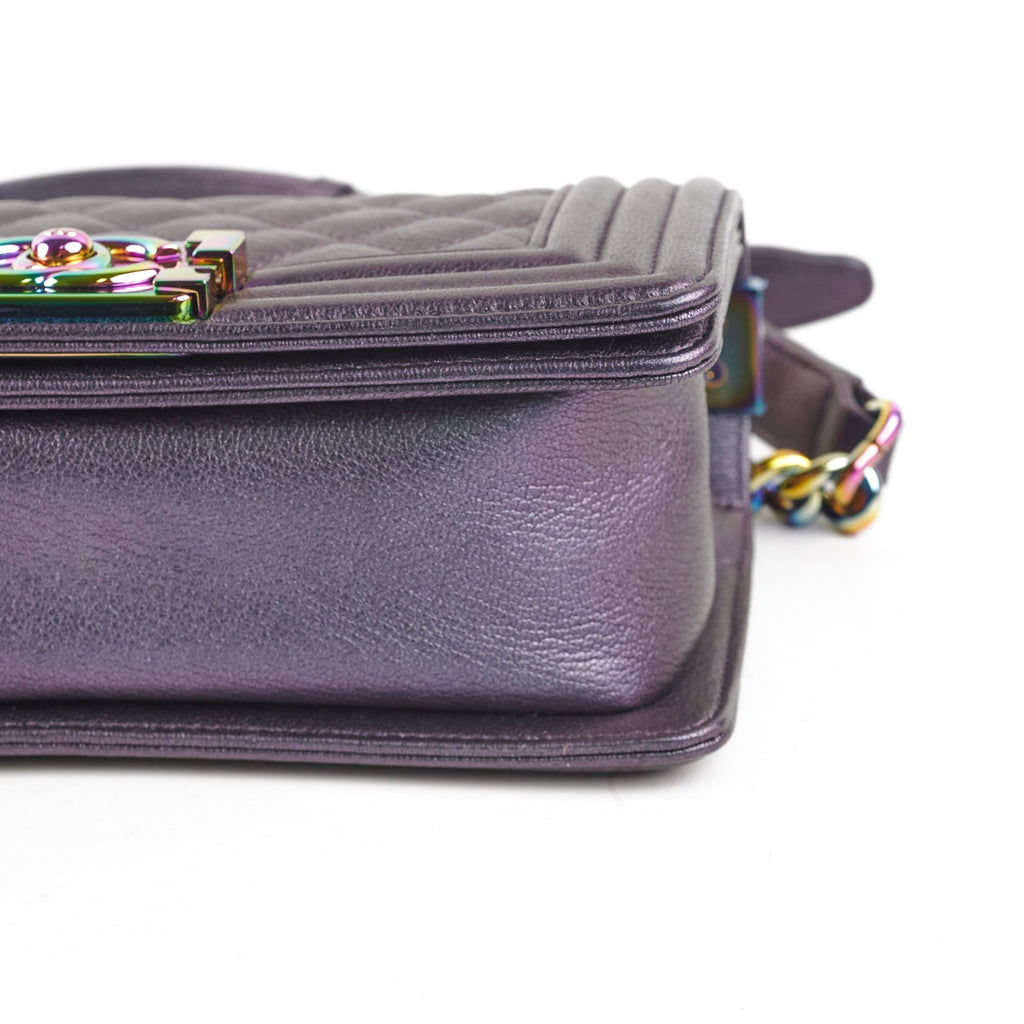 Chanel Small Boy Mermaid Purple Iridescent - Series 21