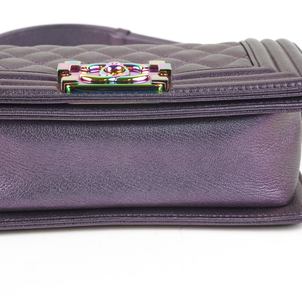 Chanel Small Boy Mermaid Purple Iridescent - Series 21