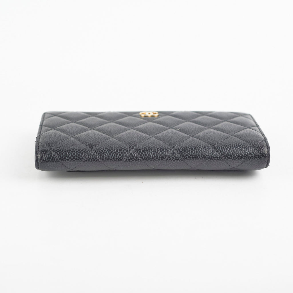 Chanel Long Wallet Black Caviar