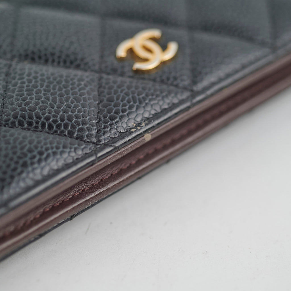 Chanel Long Wallet Black Caviar