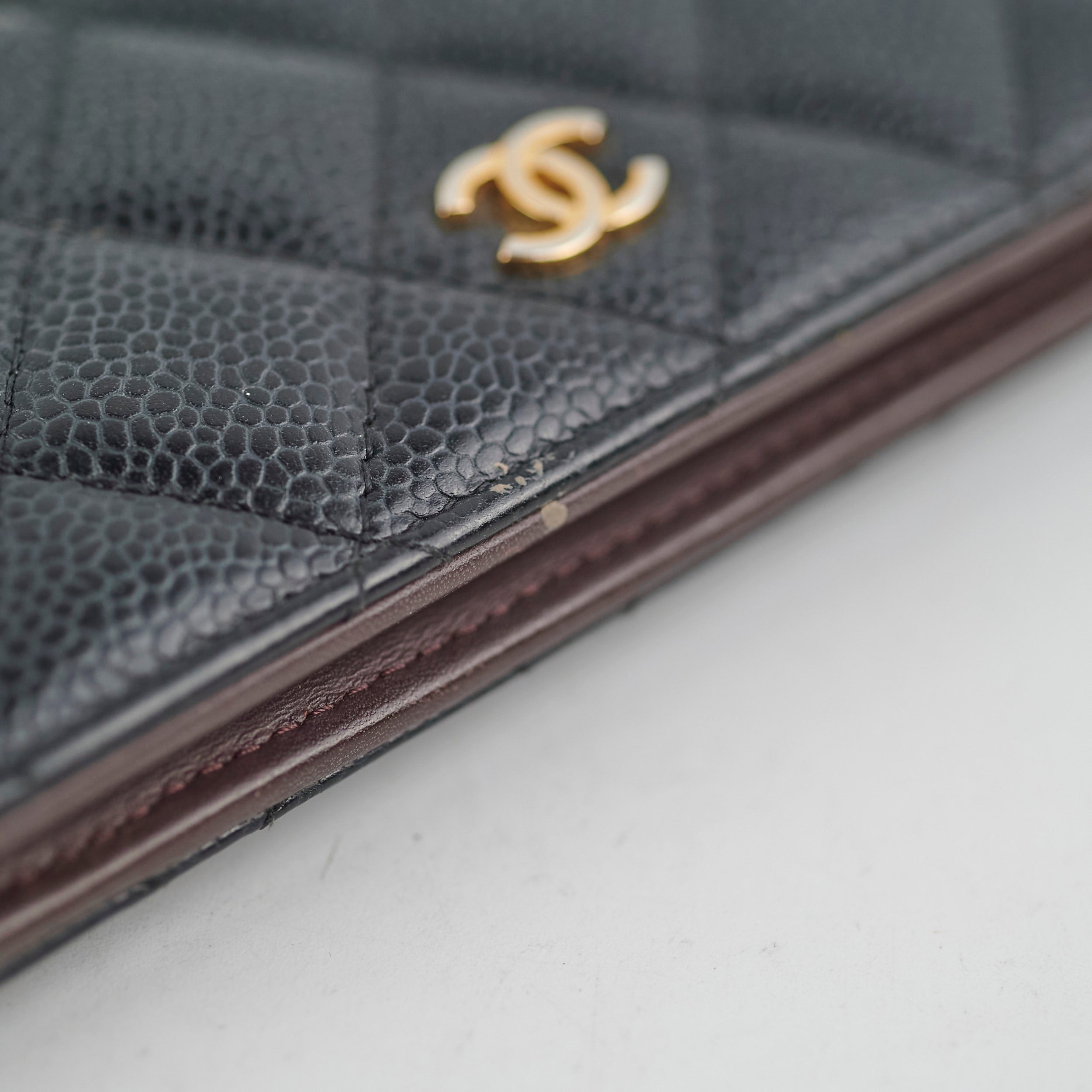 Chanel Long Wallet Black Caviar