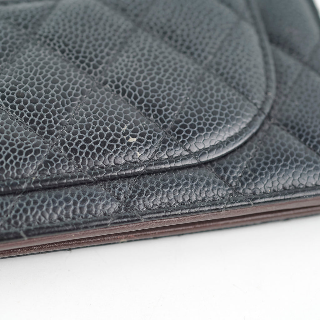 Chanel Long Wallet Black Caviar
