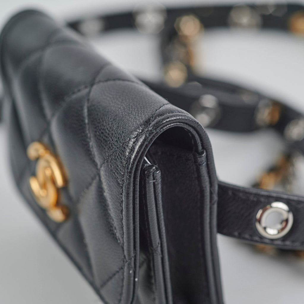 Chanel Micro Belt Bag Cardholder xLambskin Black - Series 31