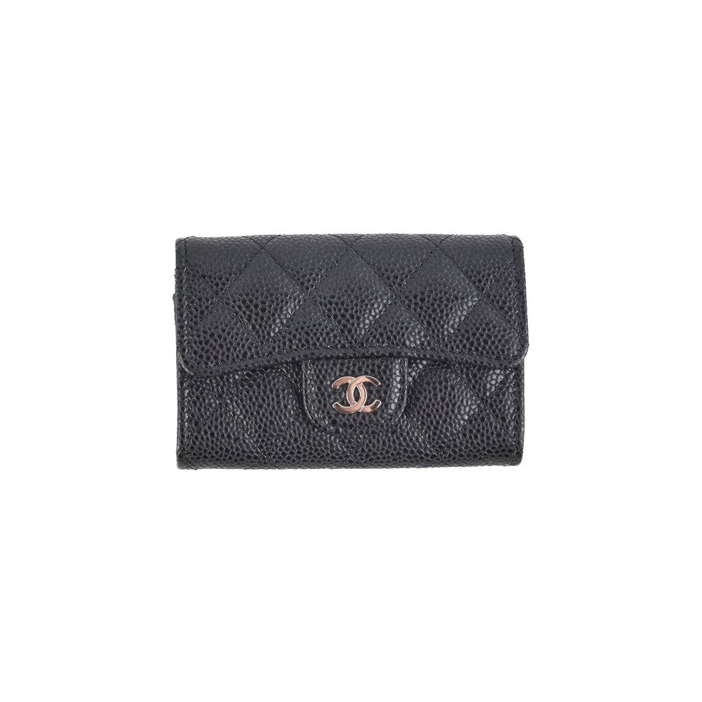 Chanel Flap Cardholder Caviar Black- Series 30