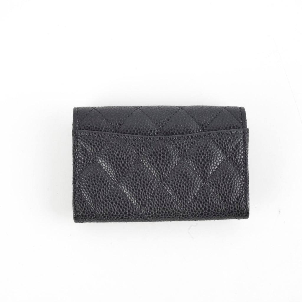 Chanel Flap Cardholder Caviar Black- Series 30