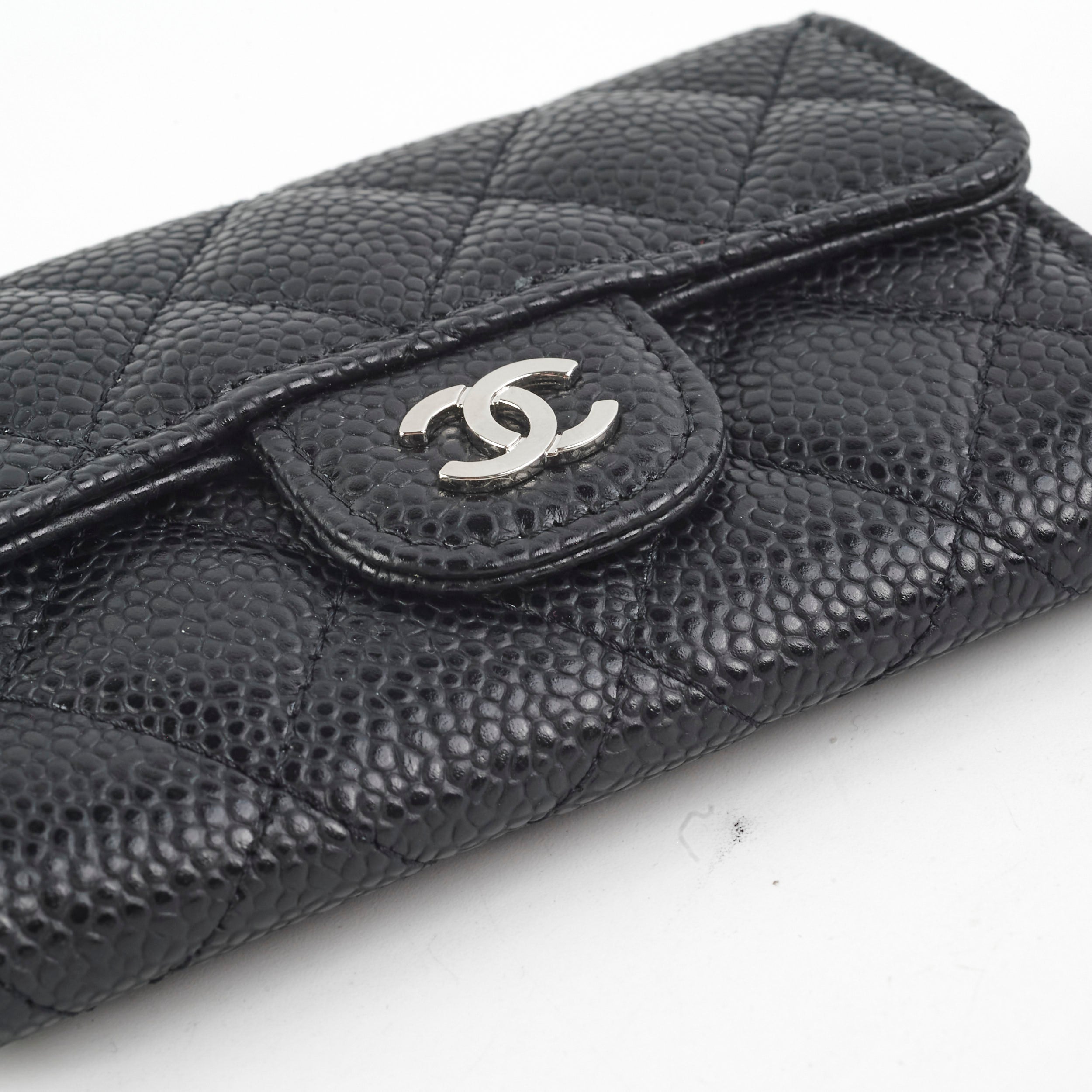 Chanel Flap Cardholder Caviar Black- Series 30