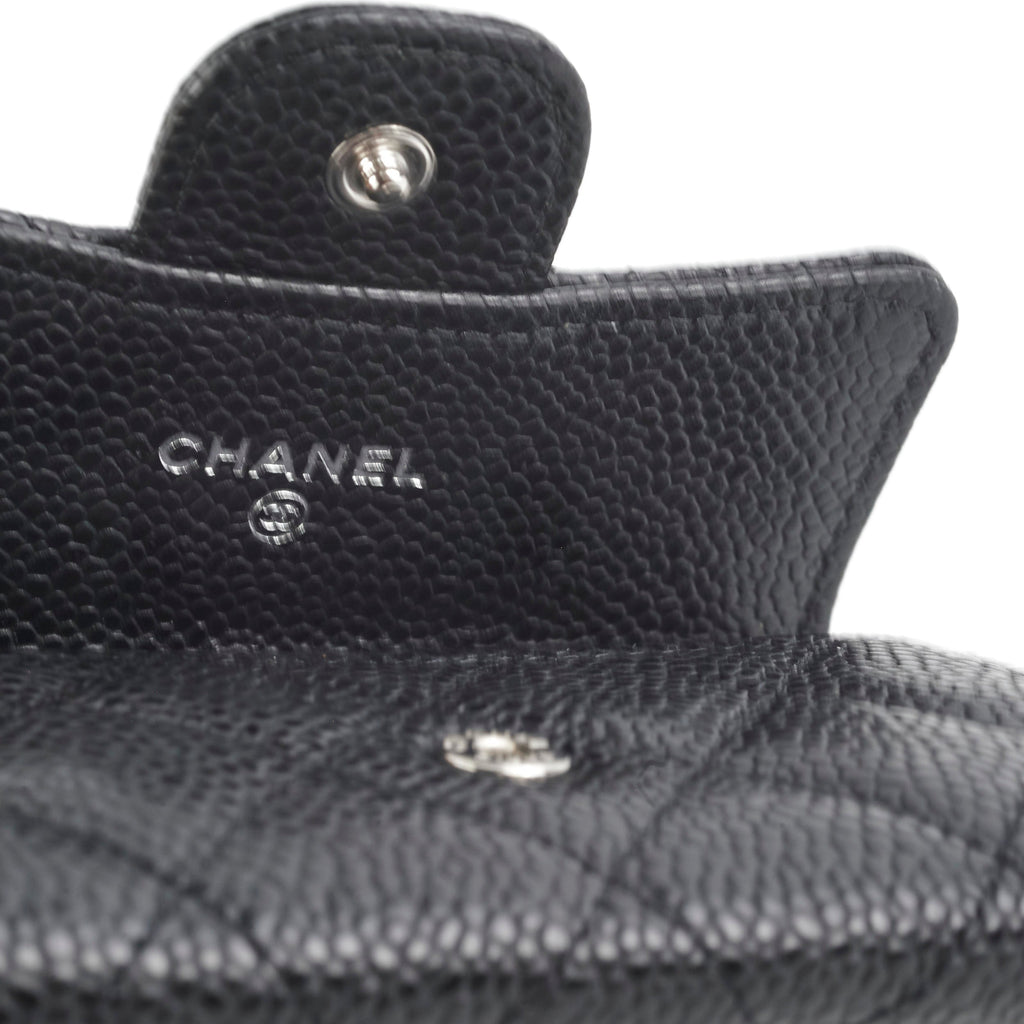 Chanel Flap Cardholder Caviar Black- Series 30