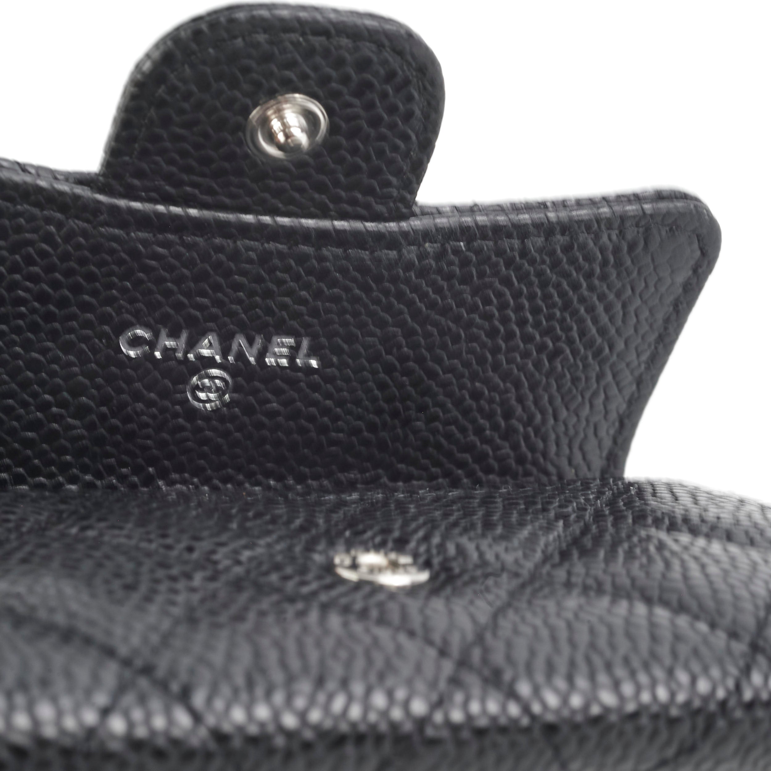 Chanel Flap Cardholder Caviar Black- Series 30