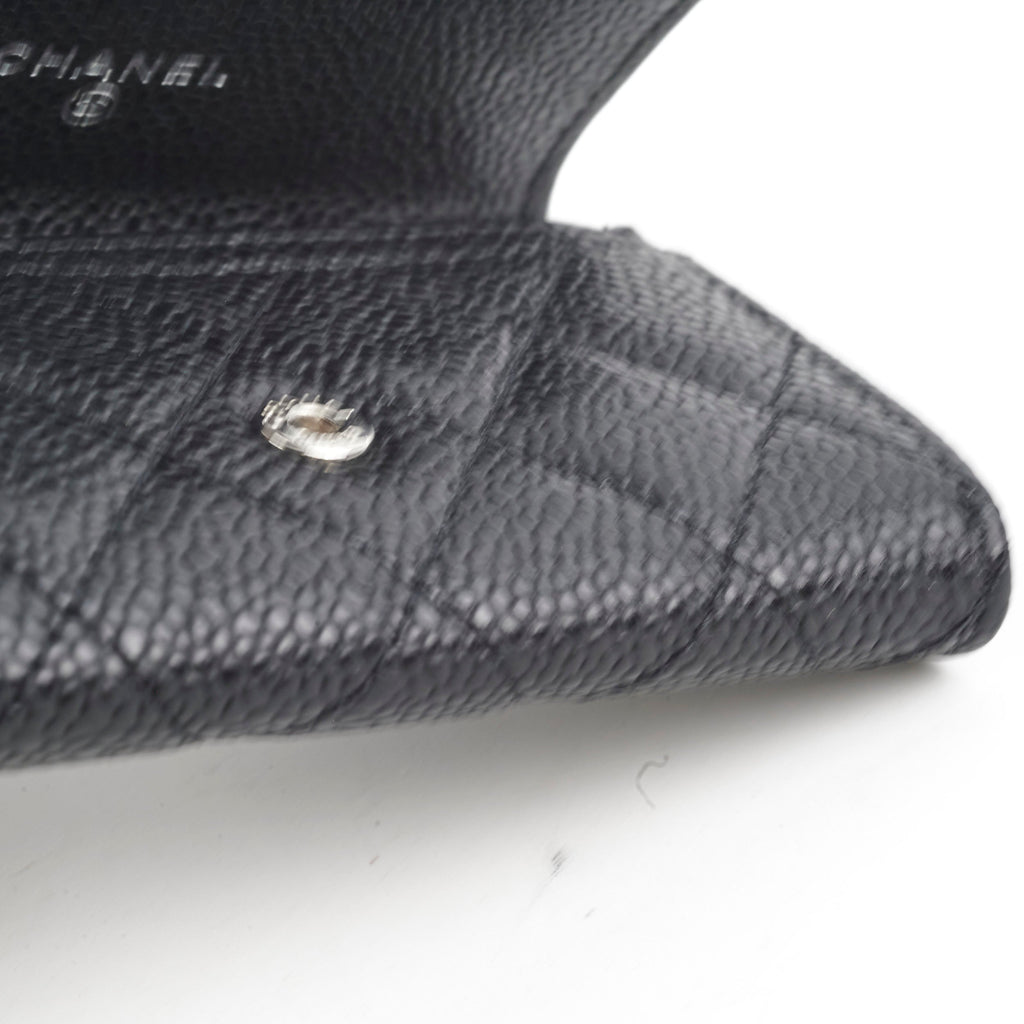Chanel Flap Cardholder Caviar Black- Series 30