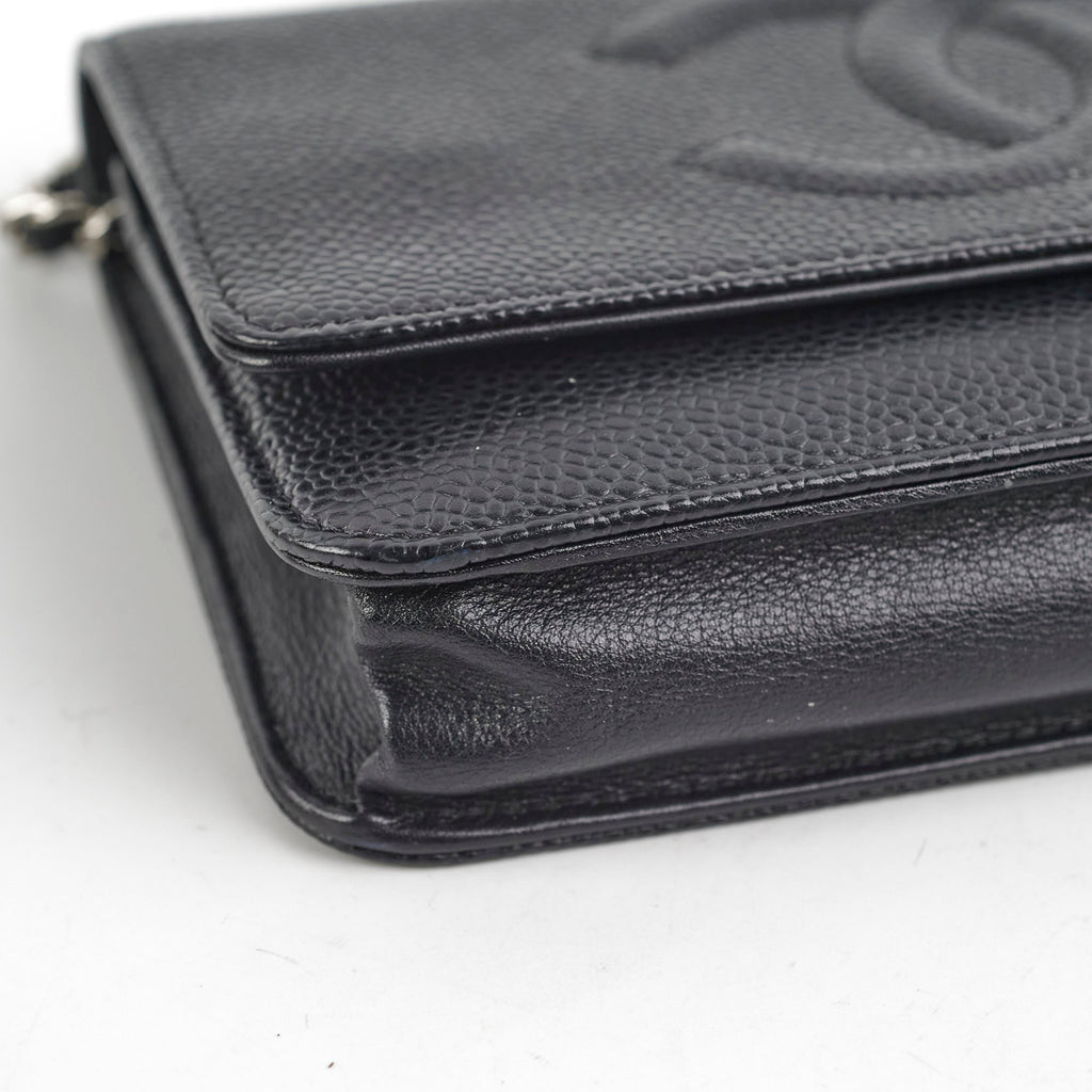 Chanel Wallet On Chain WOC Caviar Black - Series 17