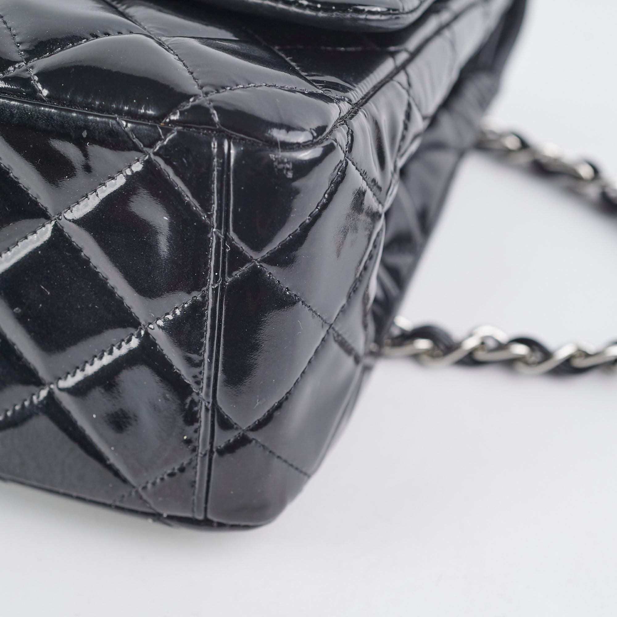 Chanel Maxi Patent Flap Black 20 Series