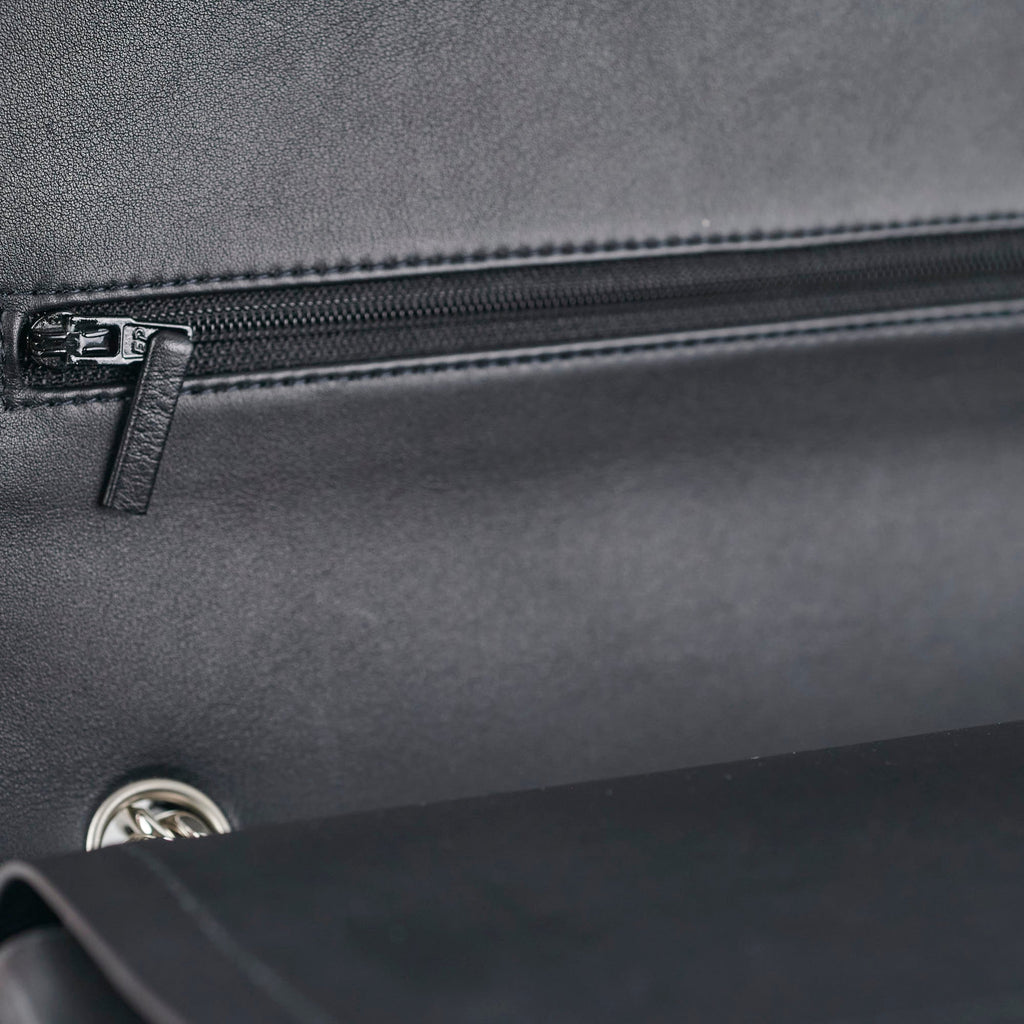 Chanel Maxi Patent Flap Black 20 Series