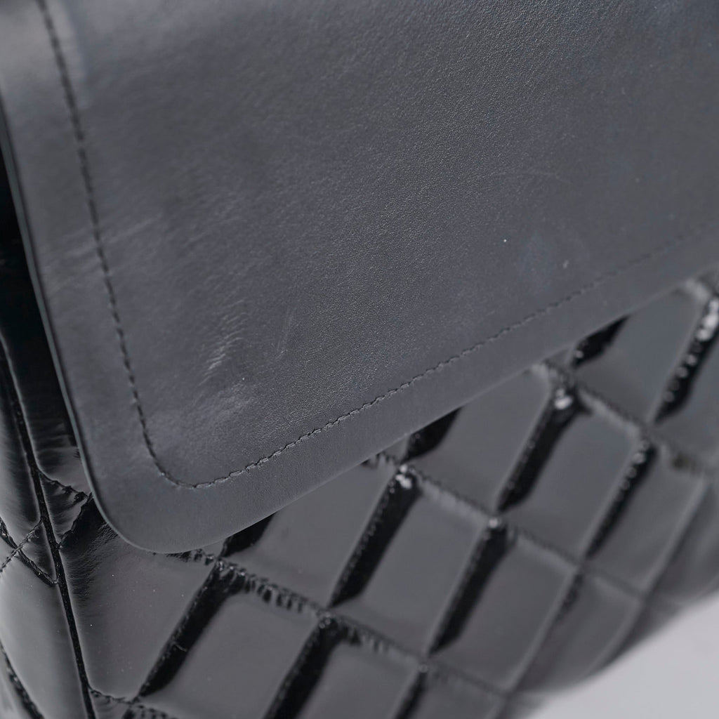 Chanel Maxi Patent Flap Black 20 Series