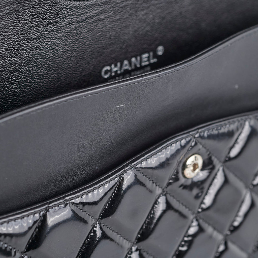 Chanel Maxi Patent Flap Black 20 Series