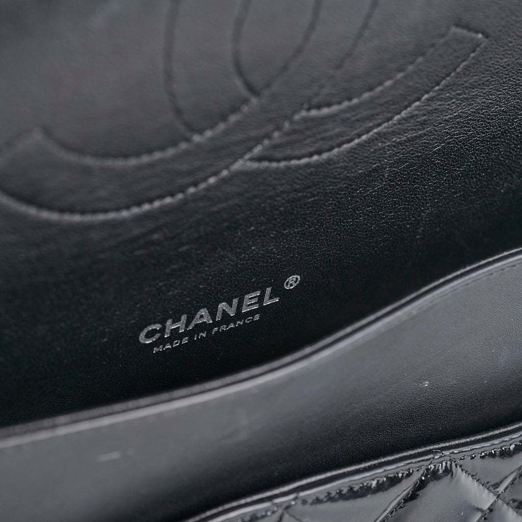 Chanel Maxi Patent Flap Black 20 Series