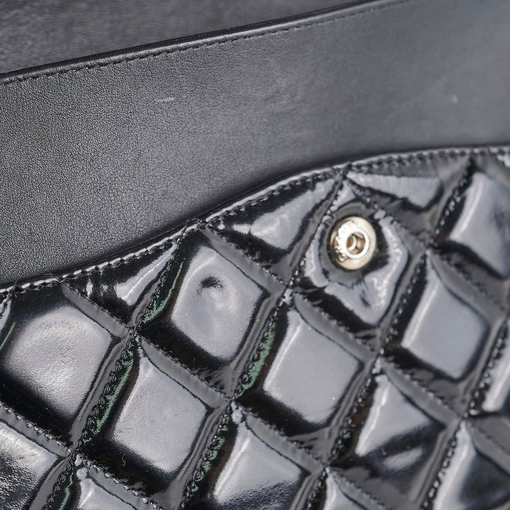 Chanel Maxi Patent Flap Black 20 Series