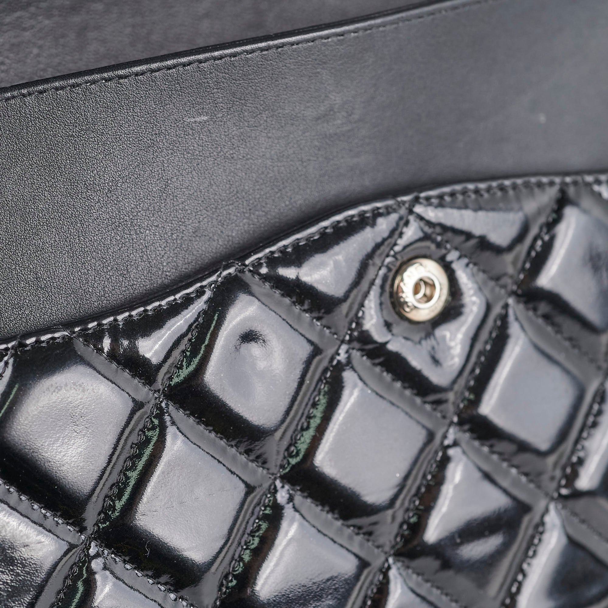 Chanel Maxi Patent Flap Black 20 Series