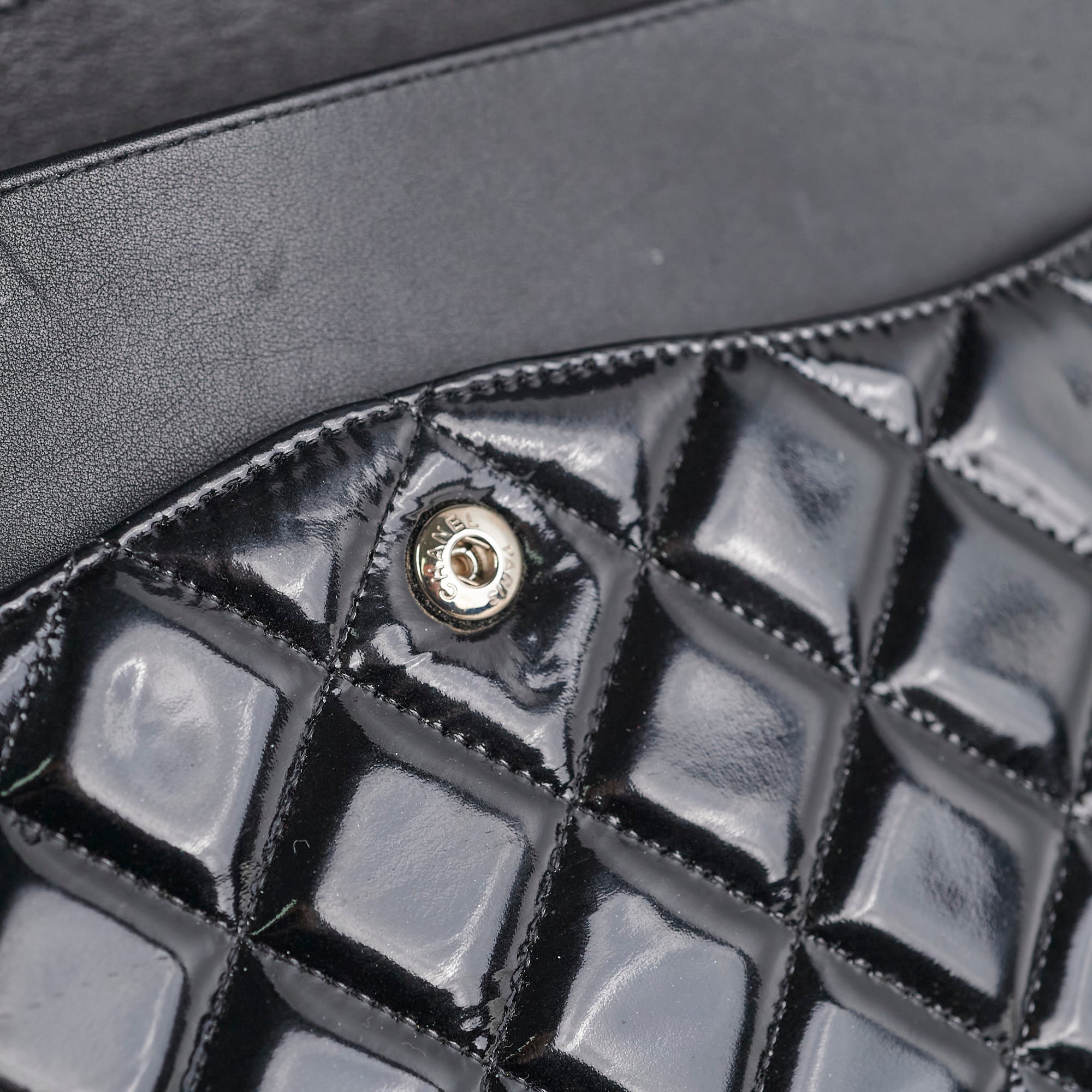 Chanel Maxi Patent Flap Black 20 Series
