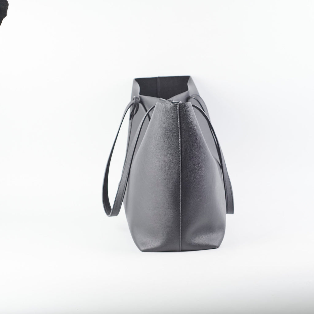 Saint Laurent East West Black Leather Shopping Shoulder Tote