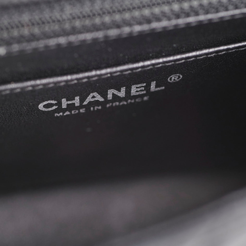Chanel Mini Square Chevron So Black