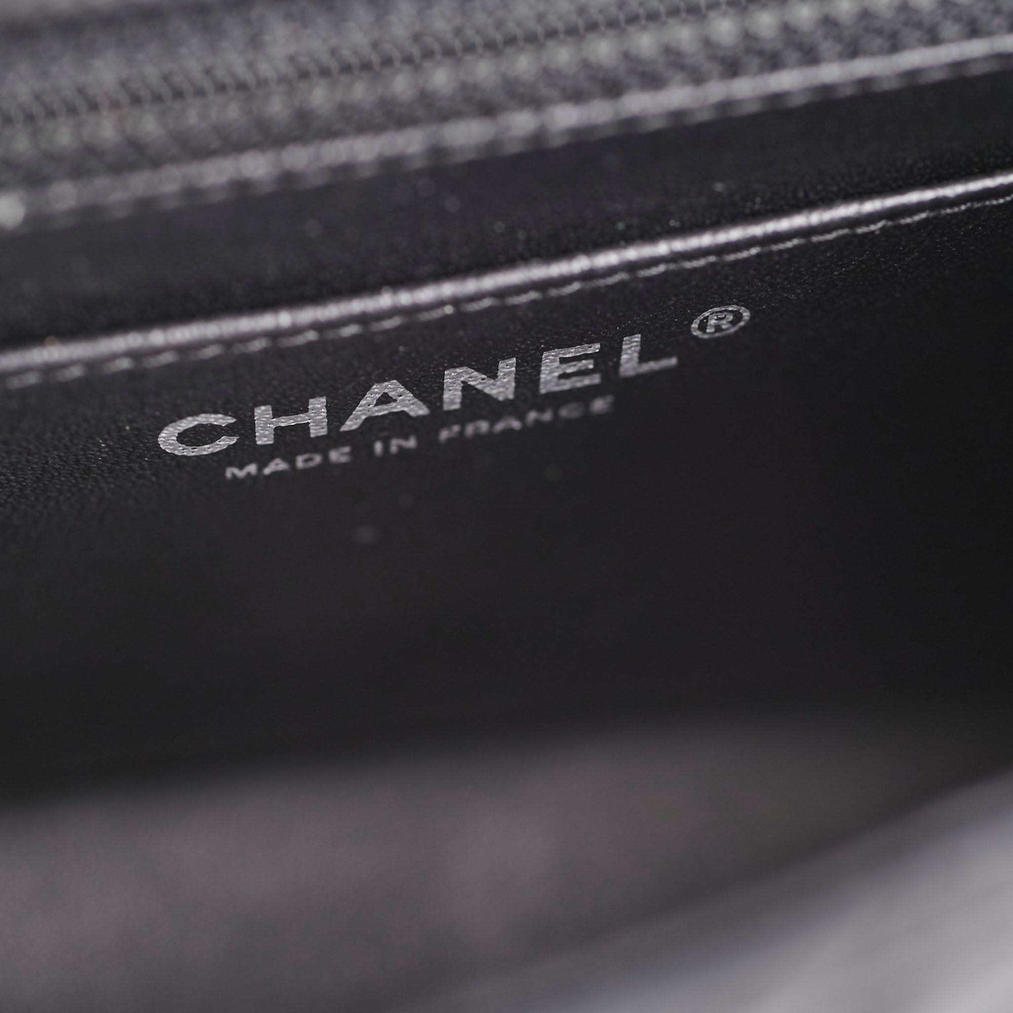 Chanel Mini Square Chevron So Black