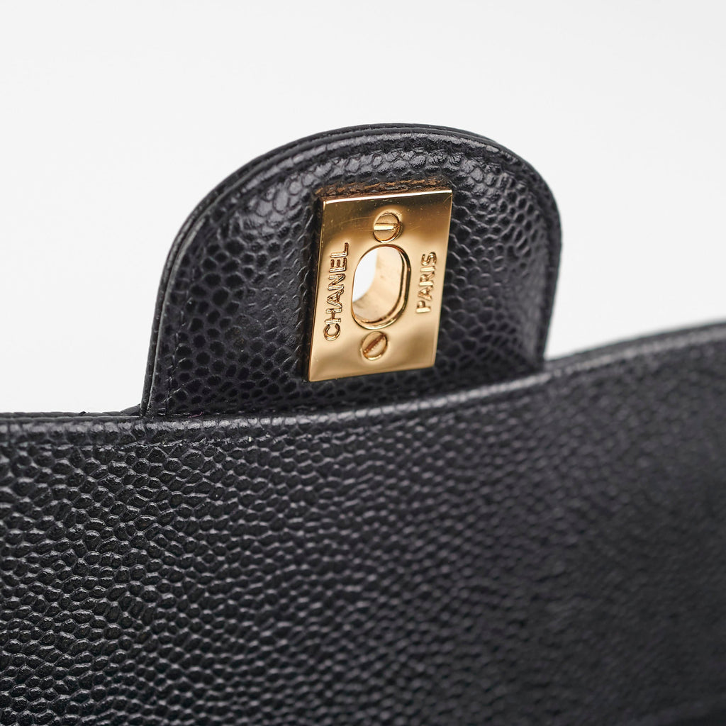 Chanel Caviar Medium/Large Double Classic Flap Black