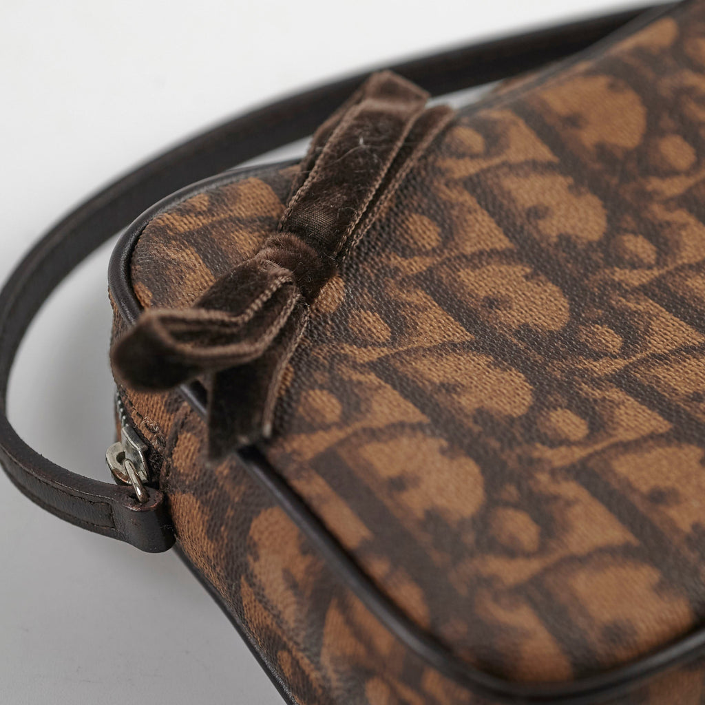 Christian Dior Oblique Mini Brown Pouch 2005