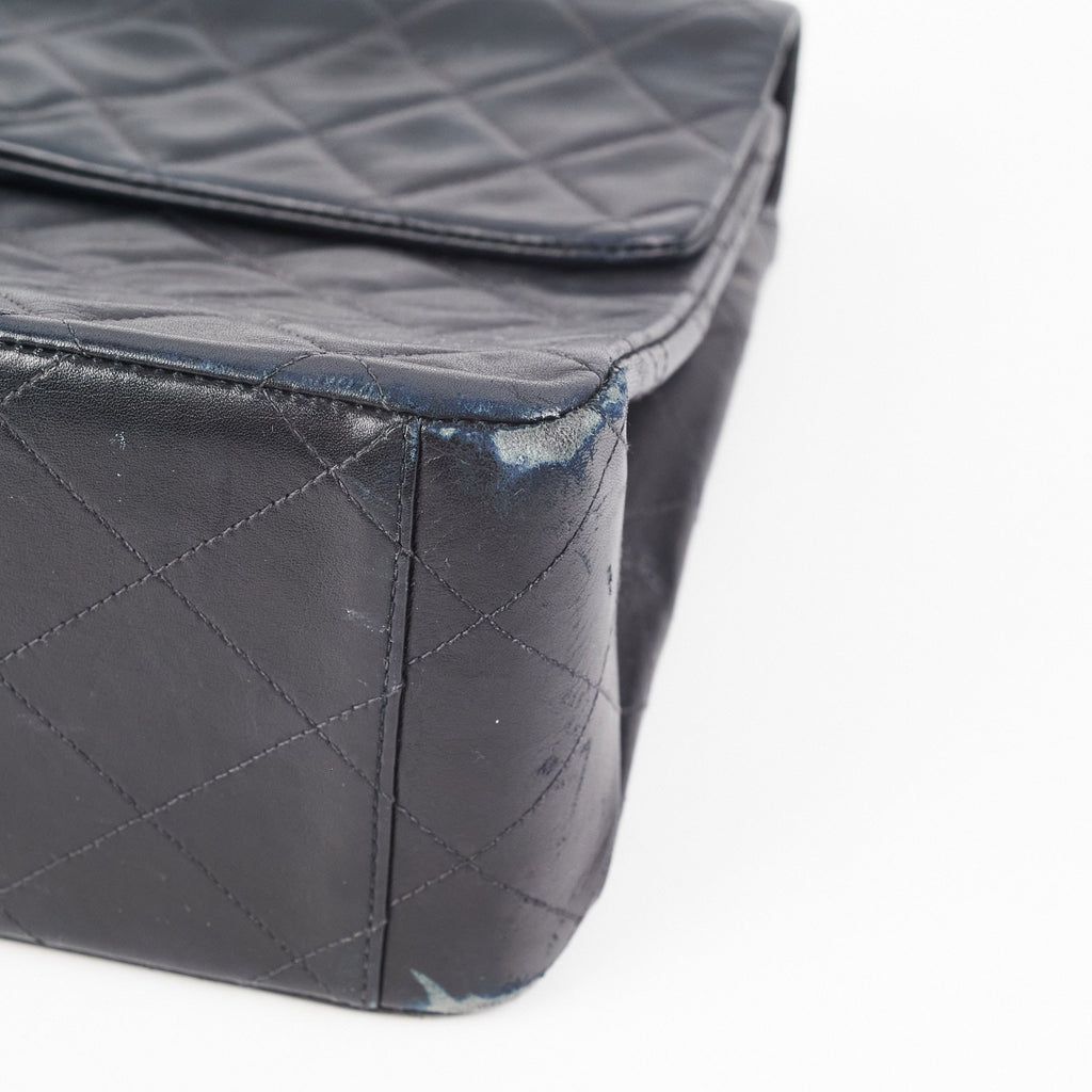 Chanel Maxi Vintage Flap Black 24k Gold