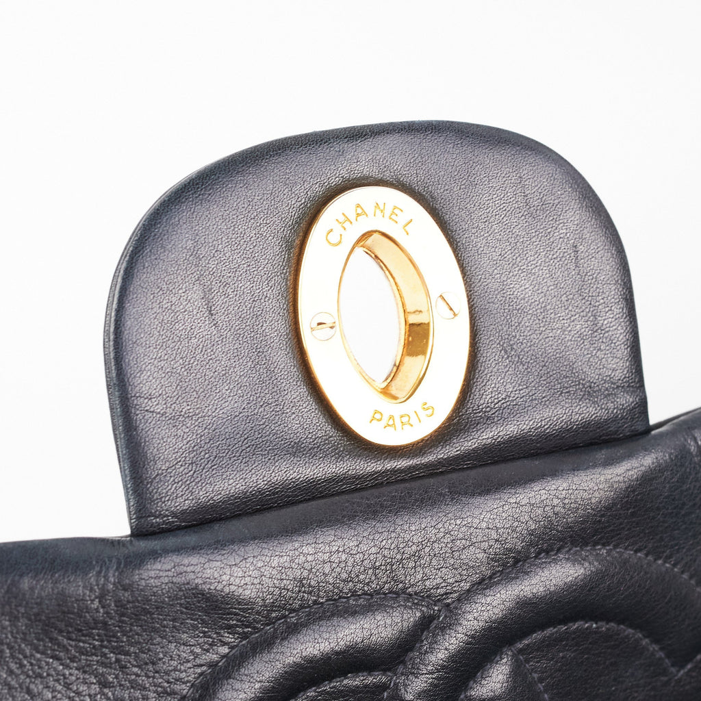 Chanel Maxi Vintage Flap Black 24k Gold