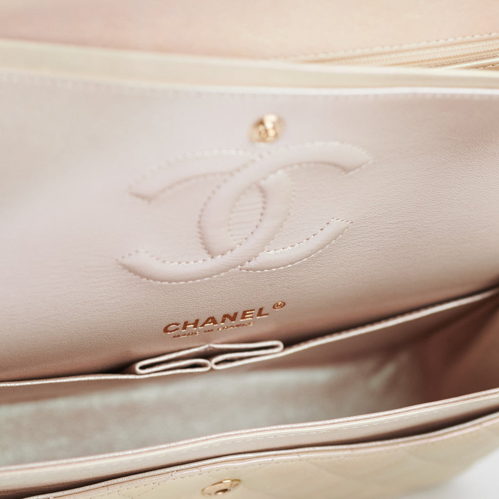 Chanel Double Flap Medium/Large Pearlescent
