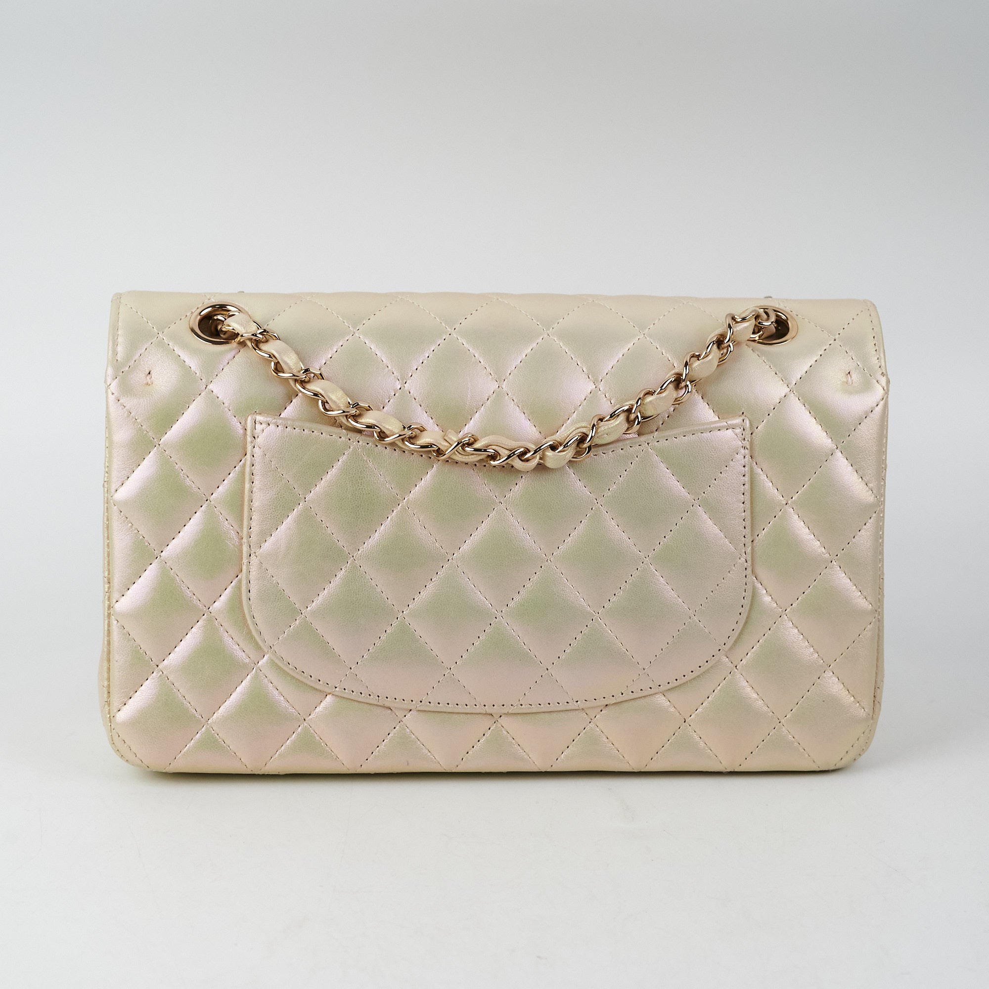 Chanel Double Flap Medium/Large Pearlescent