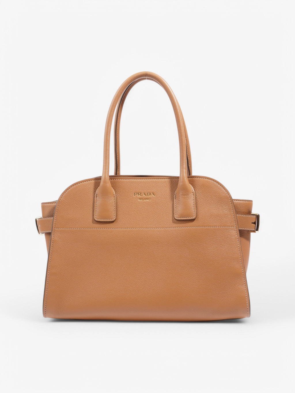 Prada Leather Tote Bag Brown Leather