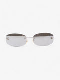 Chanel Rimless CC Sunglasses Silver Base Metal 130mm