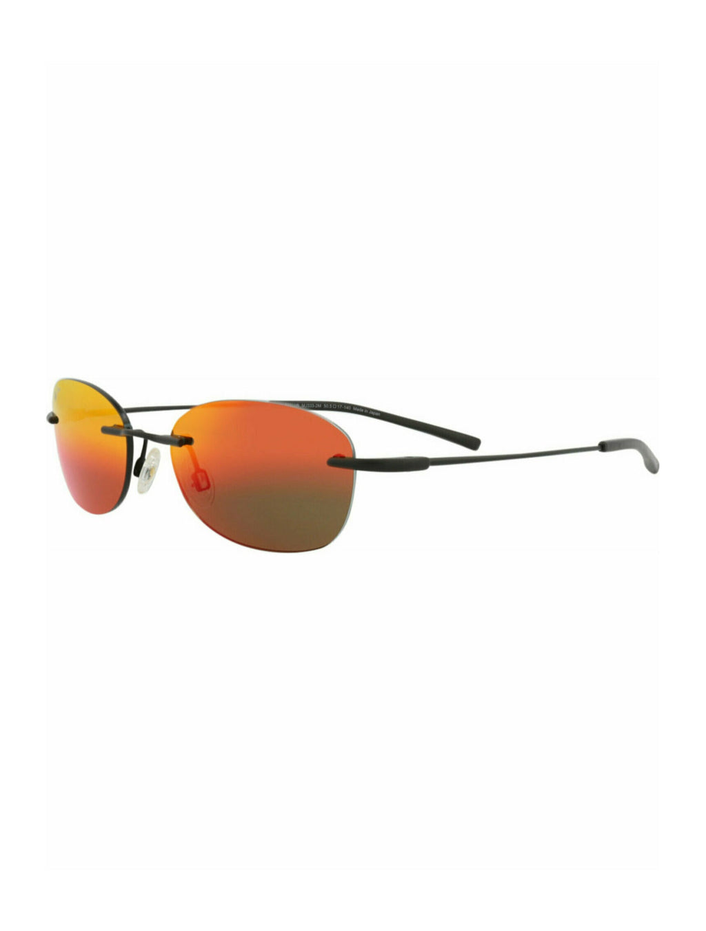 Maui Jim Unisex Round/Oval Black Black Lava Fashion Designer Eyewear