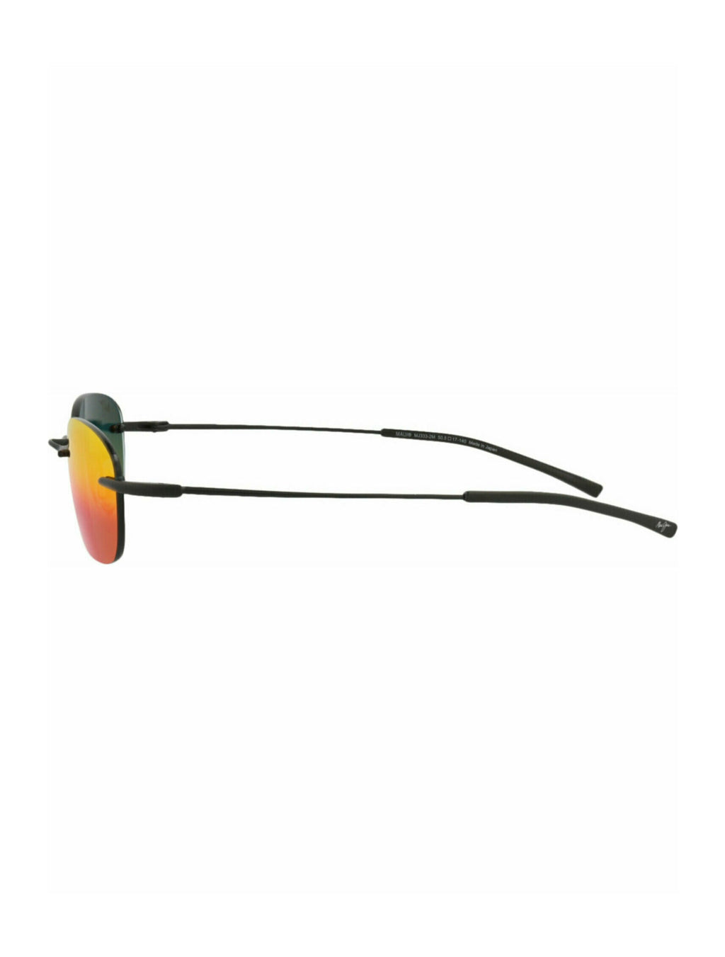 Maui Jim Unisex Round/Oval Black Black Lava Fashion Designer Eyewear