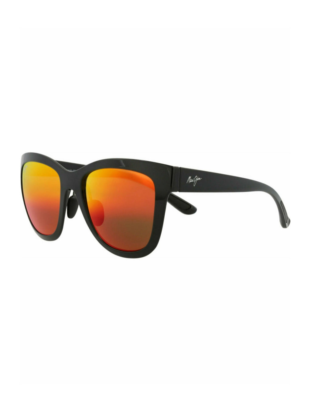 Maui Jim Womens Square/Rectangle Black Black Lava Fashion Designer Eyewear