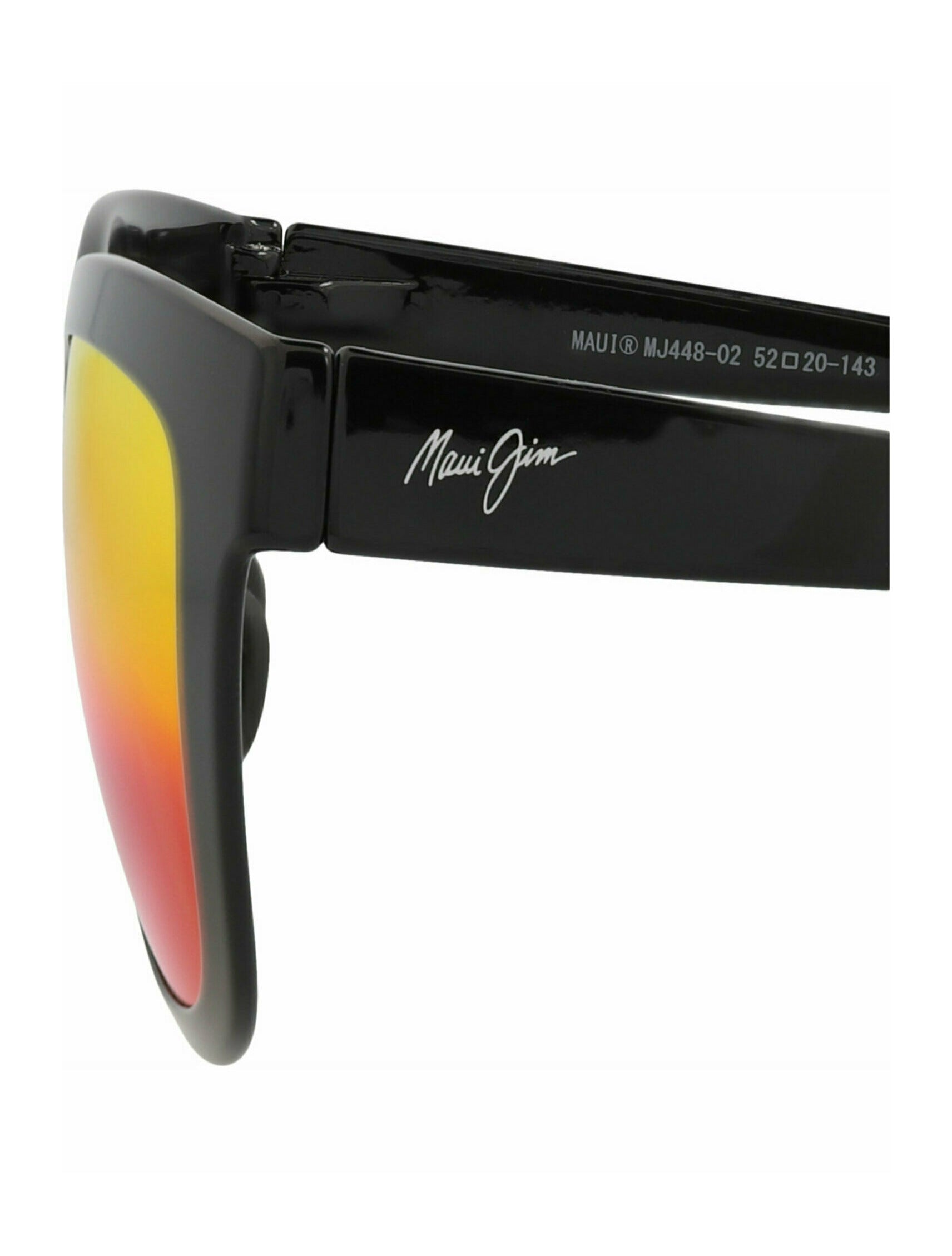 Maui Jim Womens Square/Rectangle Black Black Lava Fashion Designer Eyewear