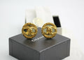 Chanel Vintage 93A Rare Lava Glass Mirror Clip-on Earrings