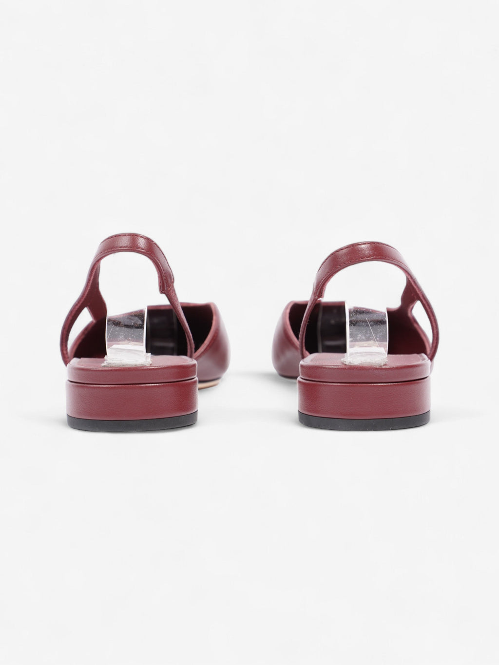 Chanel Sling Back Sandal Burgundy / Red Leather EU 35.5 UK 3.5