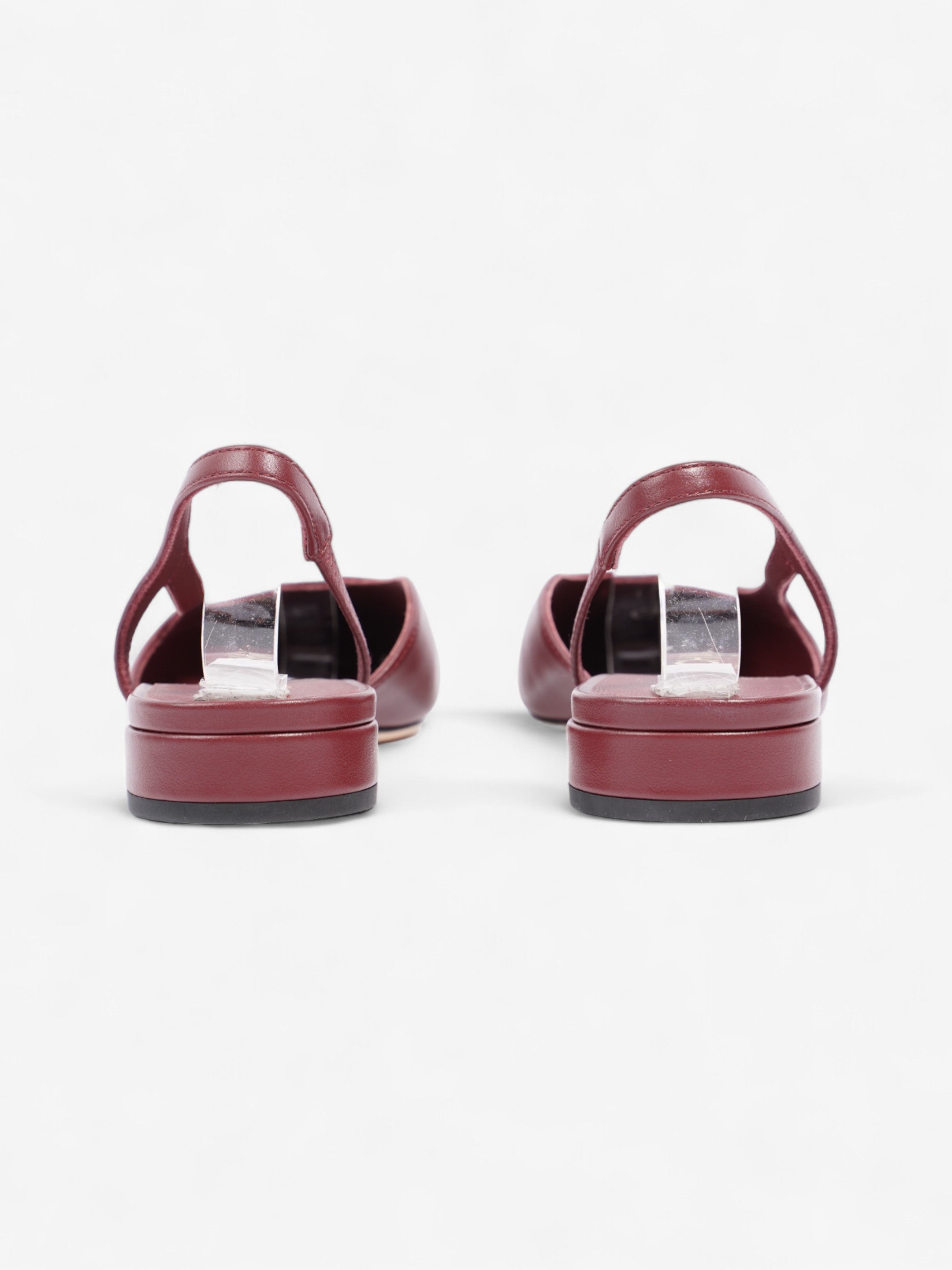 Chanel Sling Back Sandal Burgundy / Red Leather EU 35.5 UK 3.5
