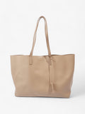 Saint Laurent Shopping Tote Beige Calfskin Leather
