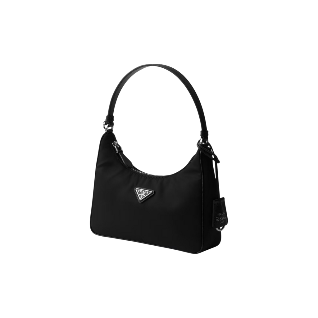 Re-Edition 2005 Re-Nylon and Saffiano black mini bag