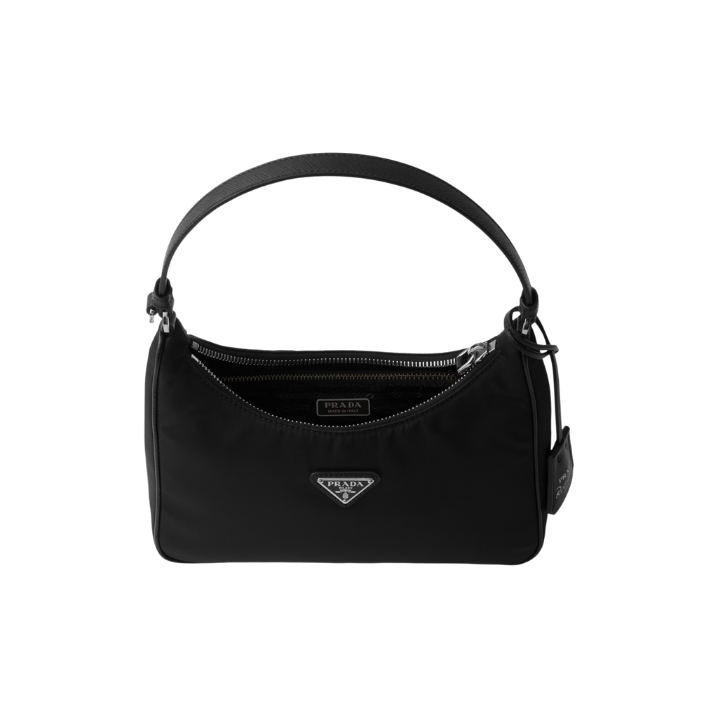 Re-Edition 2005 Re-Nylon and Saffiano black mini bag
