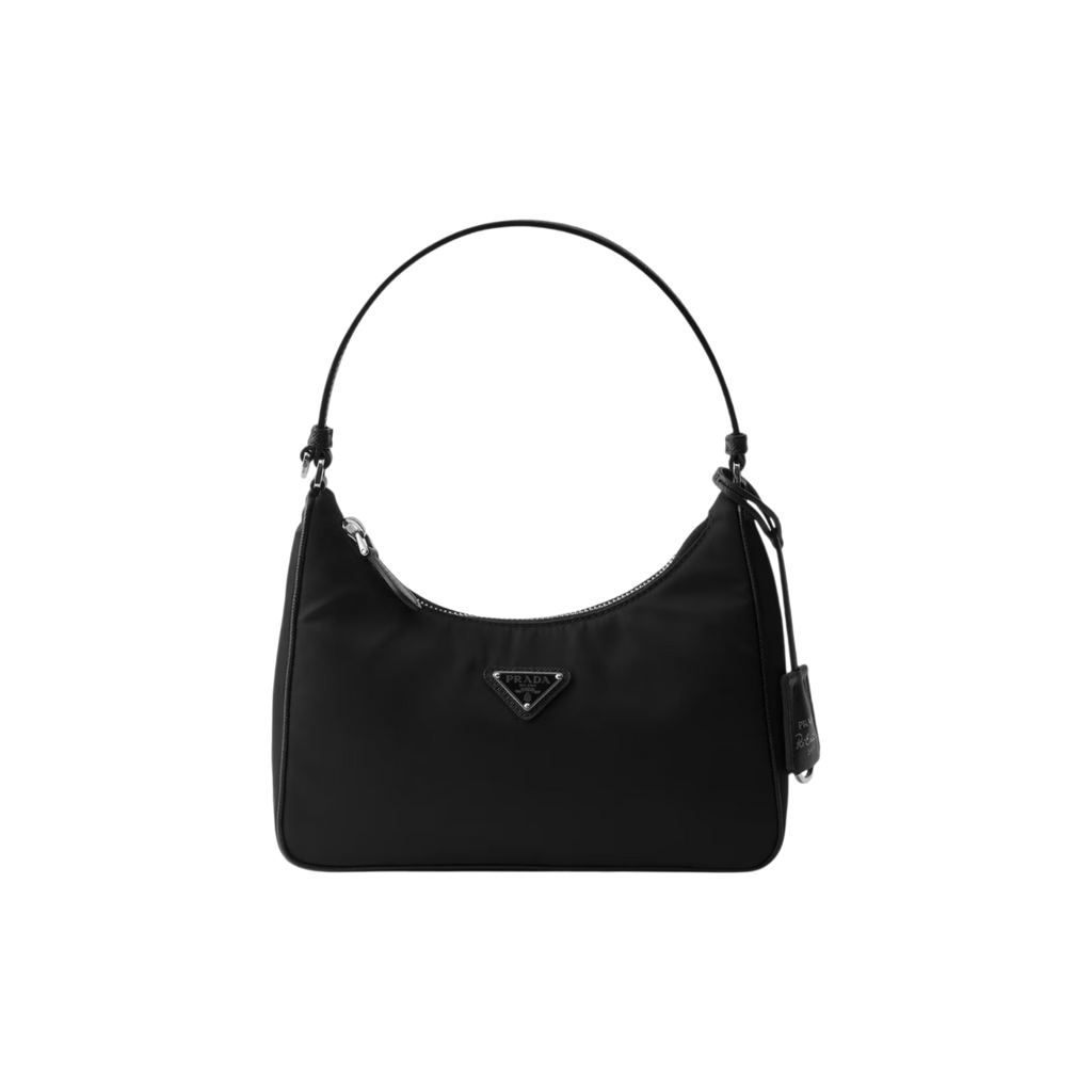 Re-Edition 2005 Re-Nylon and Saffiano black mini bag