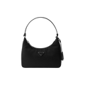 Re-Edition 2005 Re-Nylon and Saffiano black mini bag