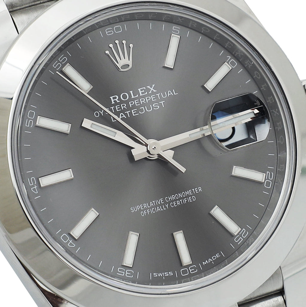 Rolex ST.ST Datejust Grey Dial 40mm Watch